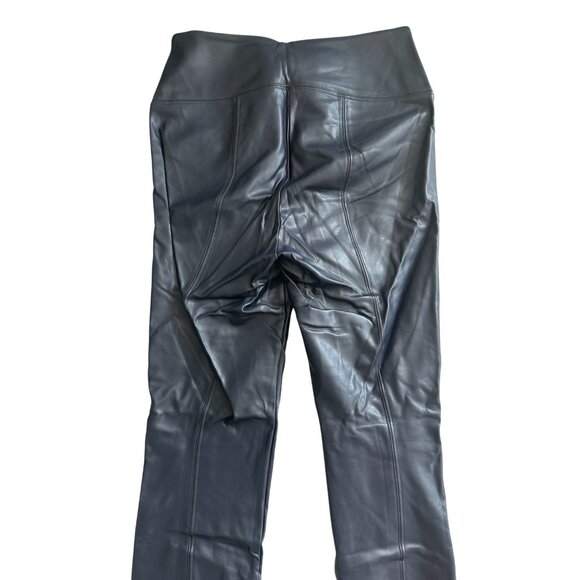 WHITE HOUSE BLACK MARKET Navy Leatherette Runway Leggings Size 4 - Picture 2 of 9
